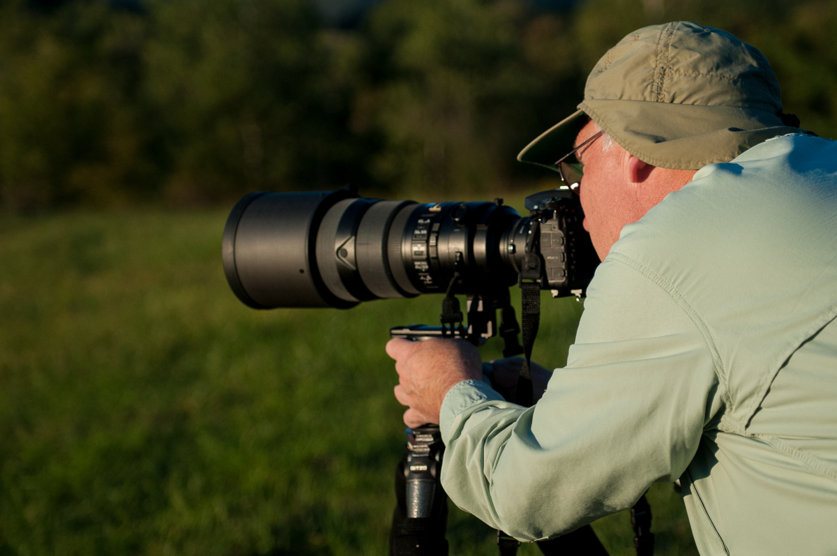 Photographer behind the camera